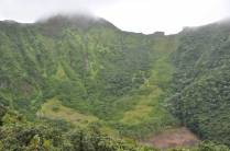 Cratera do monte Liamuiga, o vulcão da ilha de St. Kitts - Caribe